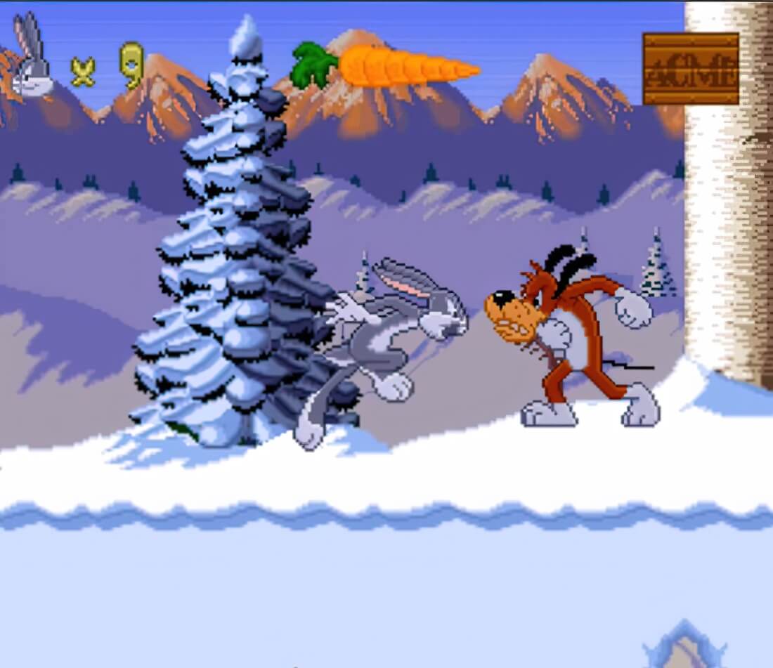 Bugs Bunny - Rabbit Rampage - геймплей игры Super Nintendo\Famicom